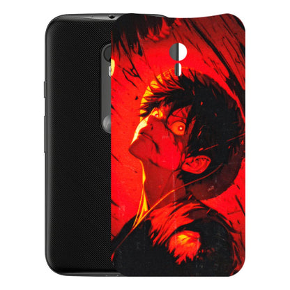 Motorola Phone Skins (All Models) - D.Luffy Power Up One Piece Anime - 3D Embossed Finish (L-326) Motorola Moto G3