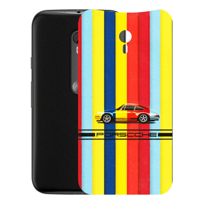 Motorola Phone Skins (All Models) - Multicolour Porche - 3D Embossed Finish (L-39) Motorola Moto G3