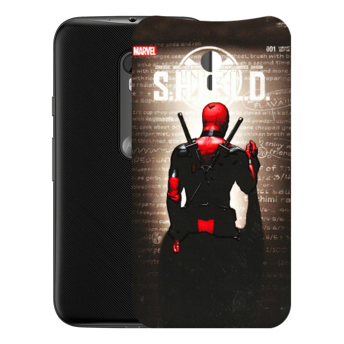 Motorola Phone Skins (All Models) - Deadpool - 3D Embossed Finish (L-56) Motorola Moto G3
