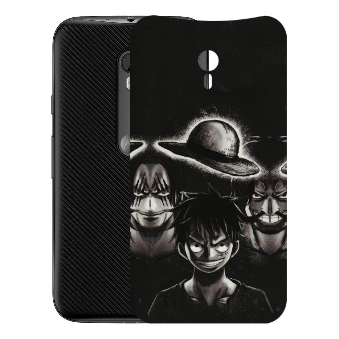 Motorola Phone Skins (All Models) - Black Luffy Hat - 3D Embossed Finish (L-57) Motorola Moto G3