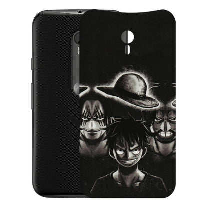 Motorola Phone Skins (All Models) - Black Luffy Hat - 3D Embossed Finish (L-57) Motorola Moto G3