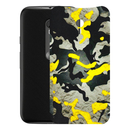 Motorola Phone Skins (All Models) - Yellow Camouflage - 3D Embossed Finish (L-61) Motorola Moto G3