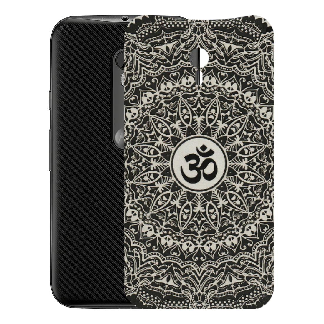 Motorola Phone Skins (All Models) - Aum Elegant Mandala - 3D Embossed Finish (L-62) Motorola Moto G3