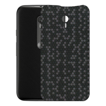 Motorola Phone Skins (All Models) - Black Grey Honeycomb Sober - 3D Embossed Finish (L-85) Motorola Moto G3