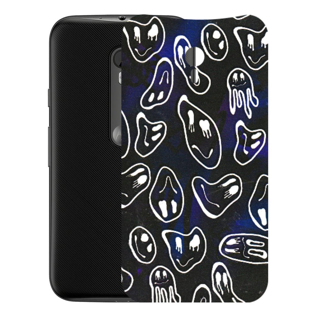 Motorola Phone Skins (All Models) - Distorted Smileys - 3D Embossed Finish (L-92) Motorola Moto G3