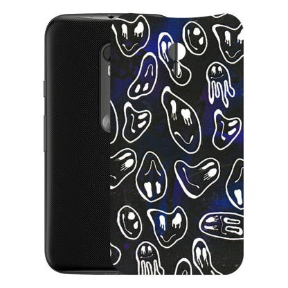 Motorola Phone Skins (All Models) - Distorted Smileys - 3D Embossed Finish (L-92) Motorola Moto G3