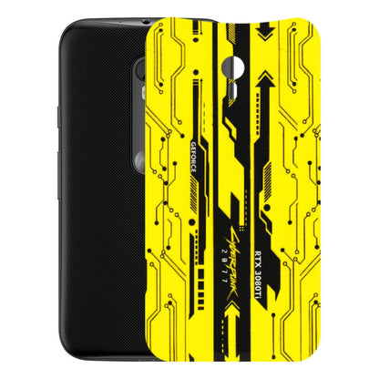 Motorola Phone Skins (All Models) - Yellow Cyberpunk - 3D Embossed Finish (L-93) Motorola Moto G3