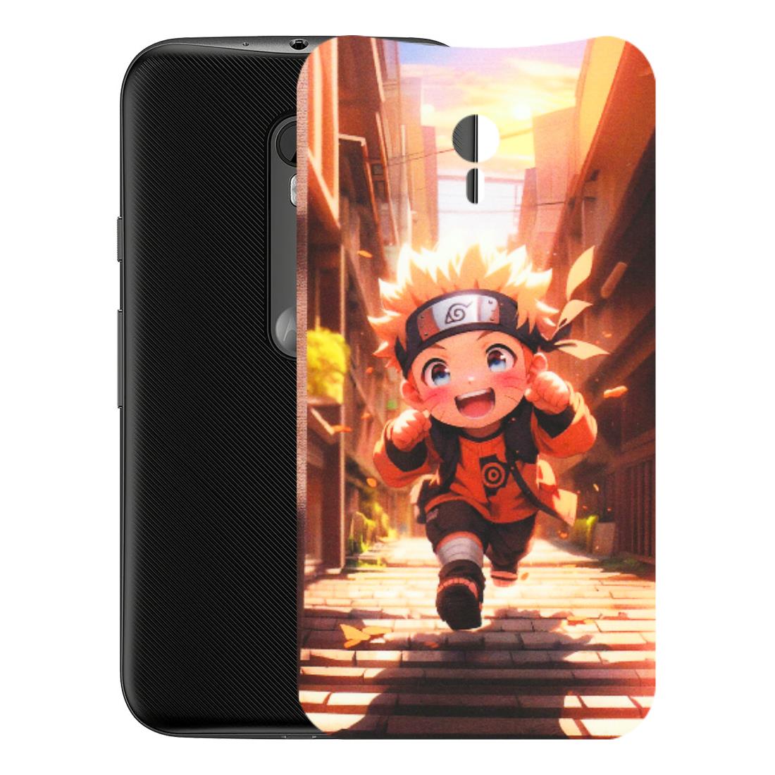 Motorola Phone Skins (All Models) - Naruto Cute Toon Running - Matte Finish (M-04) Motorola Moto G3