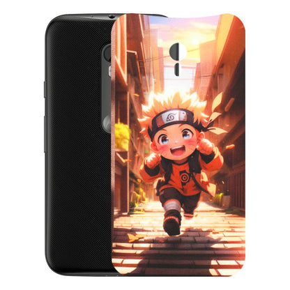 Motorola Phone Skins (All Models) - Naruto Cute Toon Running - Matte Finish (M-04) Motorola Moto G3