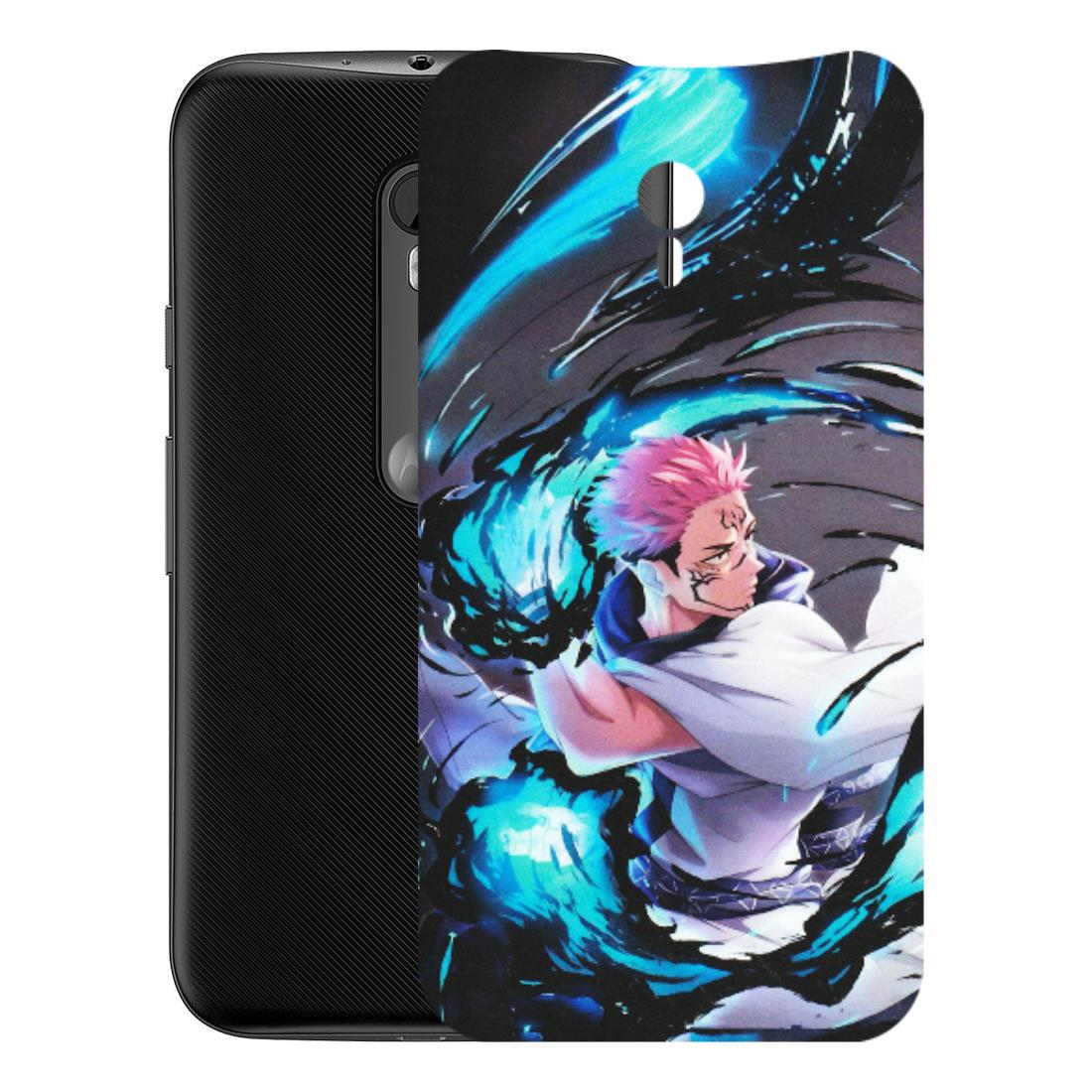 Motorola Phone Skins (All Models) - New Jujutsu Kaisen Grey Blue Anime - Matte Finish (M-127) Motorola Moto G3