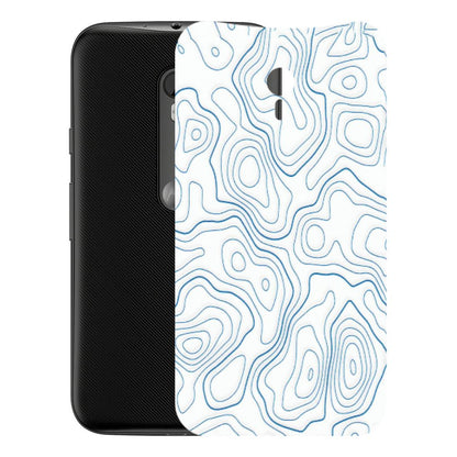 Motorola Phone Skins (All Models) - Blue And White Swirls - Matte Finish (M-139) Motorola Moto G3