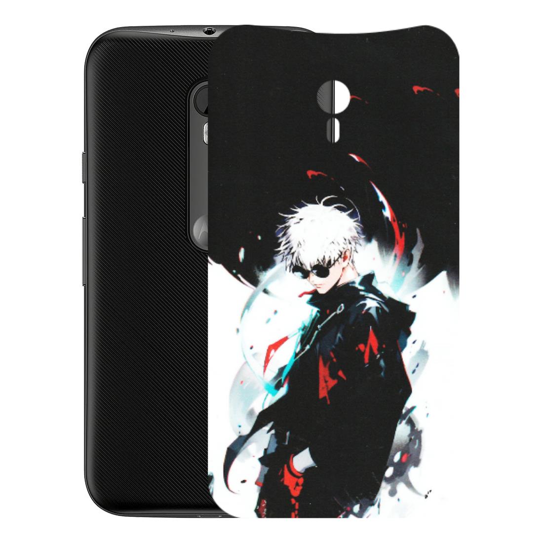 Motorola Phone Skins (All Models) - Gojo Powerful Charater Kaisen Anime - Matte Finish (M-144) Motorola Moto G3
