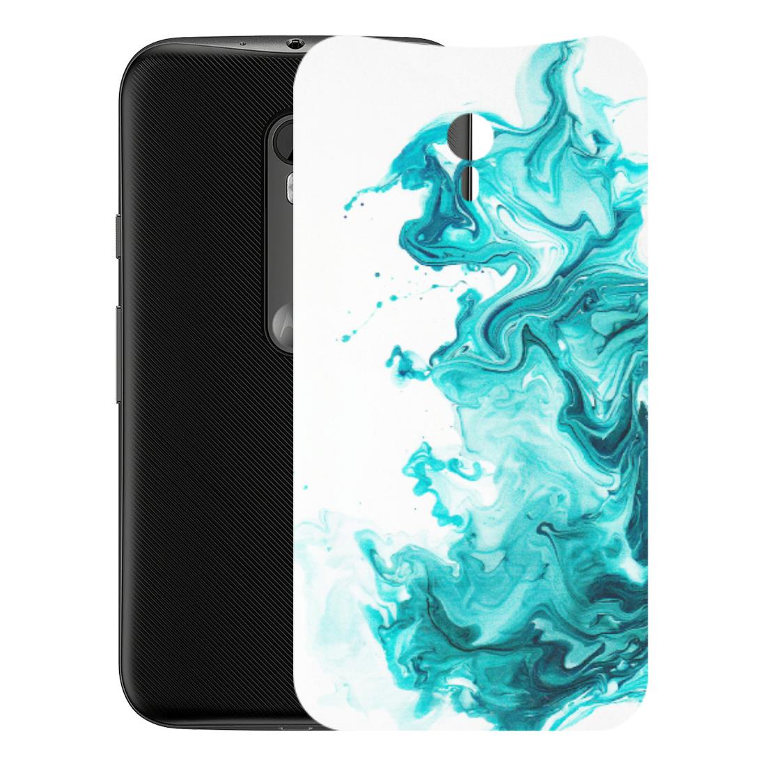 Motorola Phone Skins (All Models) - Sky Blue Abstract Colour - Matte Finish (M-146) Motorola Moto G3
