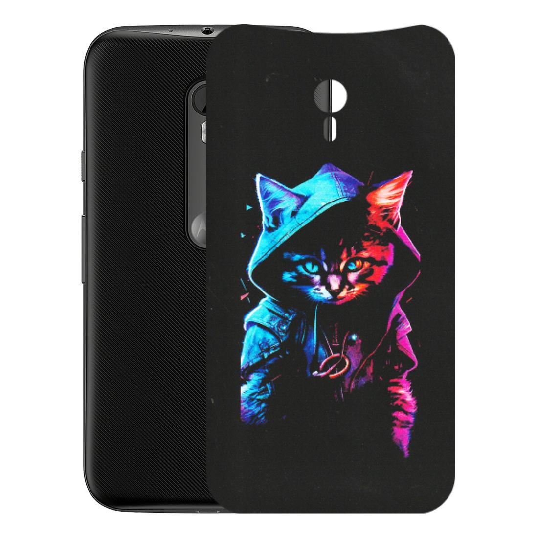 Motorola Phone Skins (All Models) - Cyberpunk Cat - Matte Finish (M-45) Motorola Moto G3