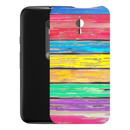 Motorola Phone Skins (All Models) - Multi Colour Wooden Wall - Matte Finish (M-96) Motorola Moto G3