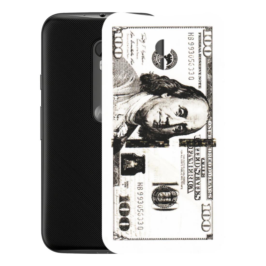 Motorola Phone Skins (All Models) - 100 Dollar Currency - Transparent Finish (T-01) Motorola Moto G3