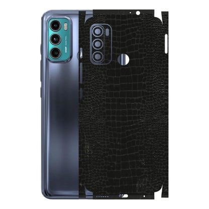 Motorola Phone Skins (All Models) - Snake Leather Black - 3D Embossed Finish (L-107) Motorola Moto G40 Fusion (5G)