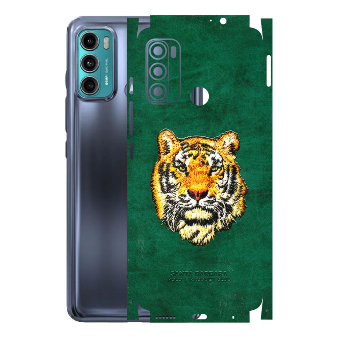 Motorola Phone Skins (All Models) - Leather Feel Tiger - 3D Embossed Finish (L-111) Motorola Moto G40 Fusion (5G)