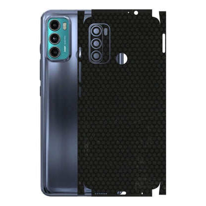Motorola Phone Skins (All Models) - Black honeycomb - 3D Embossed Finish (L-114) Motorola Moto G40 Fusion (5G)