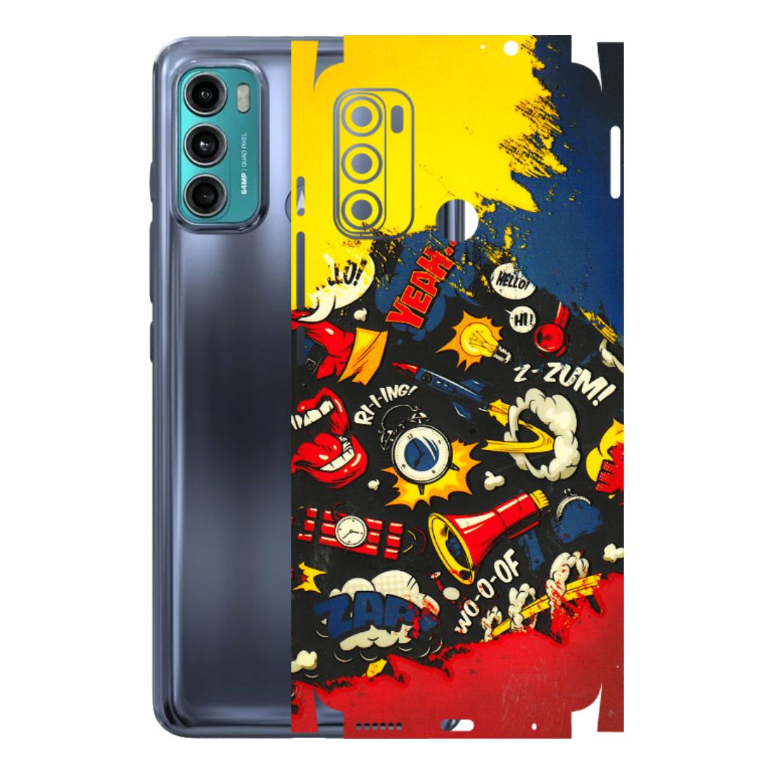 Motorola Phone Skins (All Models) - Pacific Doodle Art - 3D Embossed Finish (L-120) Motorola Moto G40 Fusion (5G)