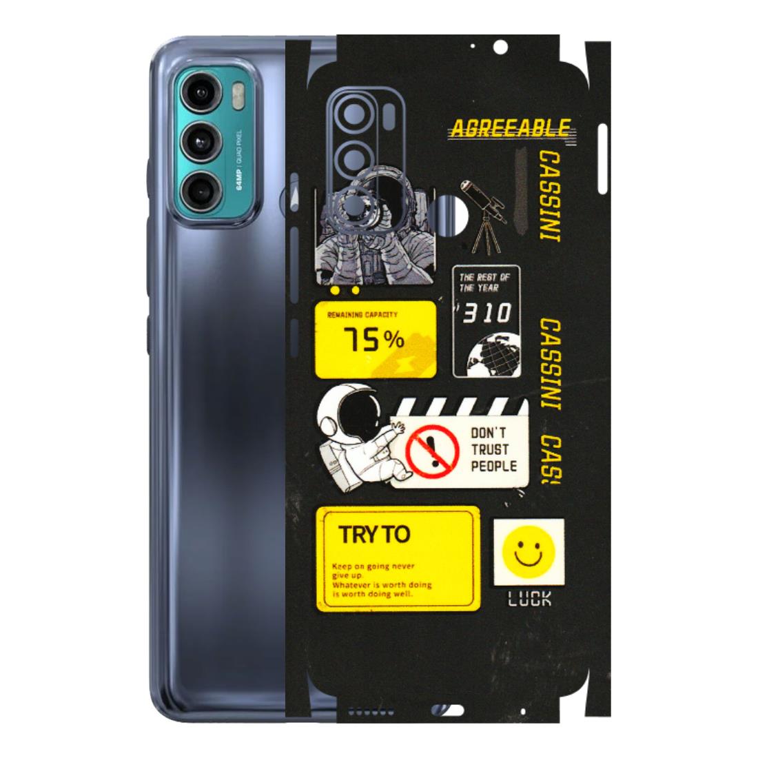 Motorola Phone Skins (All Models) - Black Cassini - 3D Embossed Finish (L-161) Motorola Moto G40 Fusion (5G)