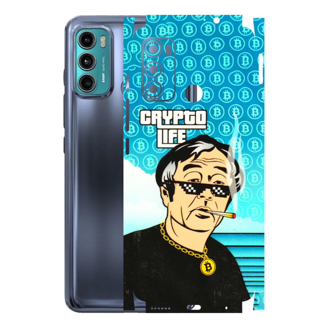 Motorola Phone Skins (All Models) - Crypto Thug Life - 3D Embossed Finish (L-179) Motorola Moto G40 Fusion (5G)