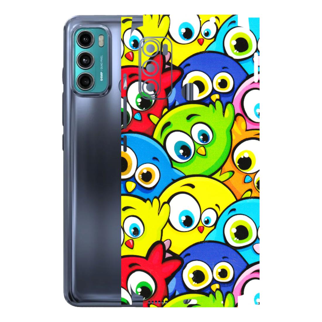Motorola Phone Skins (All Models) - Cute Fluffy Birds - 3D Embossed Finish (L-213) Motorola Moto G40 Fusion (5G)