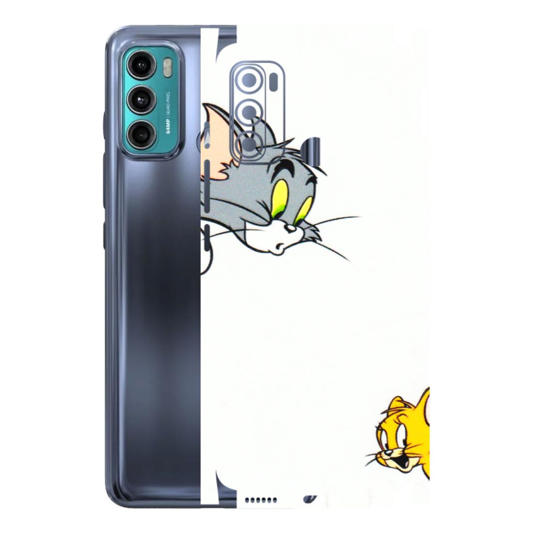 Motorola Phone Skins (All Models) - Cute Tom And Jerry - 3D Embossed Finish (L-220) Motorola Moto G40 Fusion (5G)