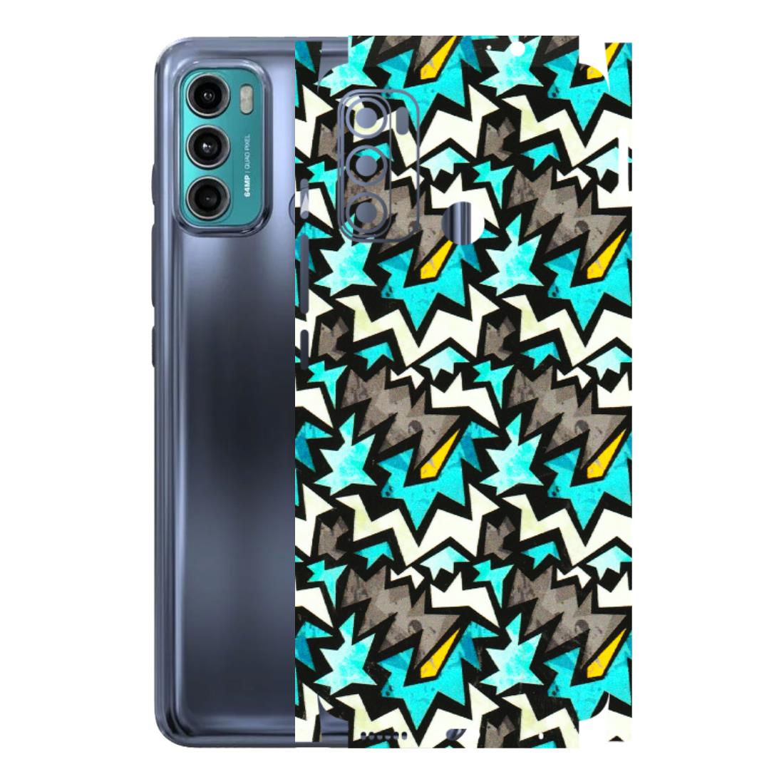 Motorola Phone Skins (All Models) - Funky Zig Zag - 3D Embossed Finish (L-223) Motorola Moto G40 Fusion (5G)