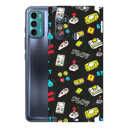 Motorola Phone Skins (All Models) - Gaming Doodles - 3D Embossed Finish (L-224) Motorola Moto G40 Fusion (5G)