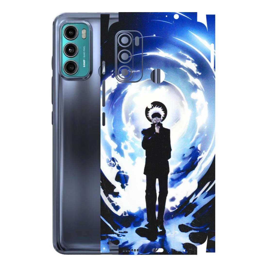 Motorola Phone Skins (All Models) - Satoru Gojo Dark Blue - 3D Embossed Finish (L-235) Motorola Moto G40 Fusion (5G)
