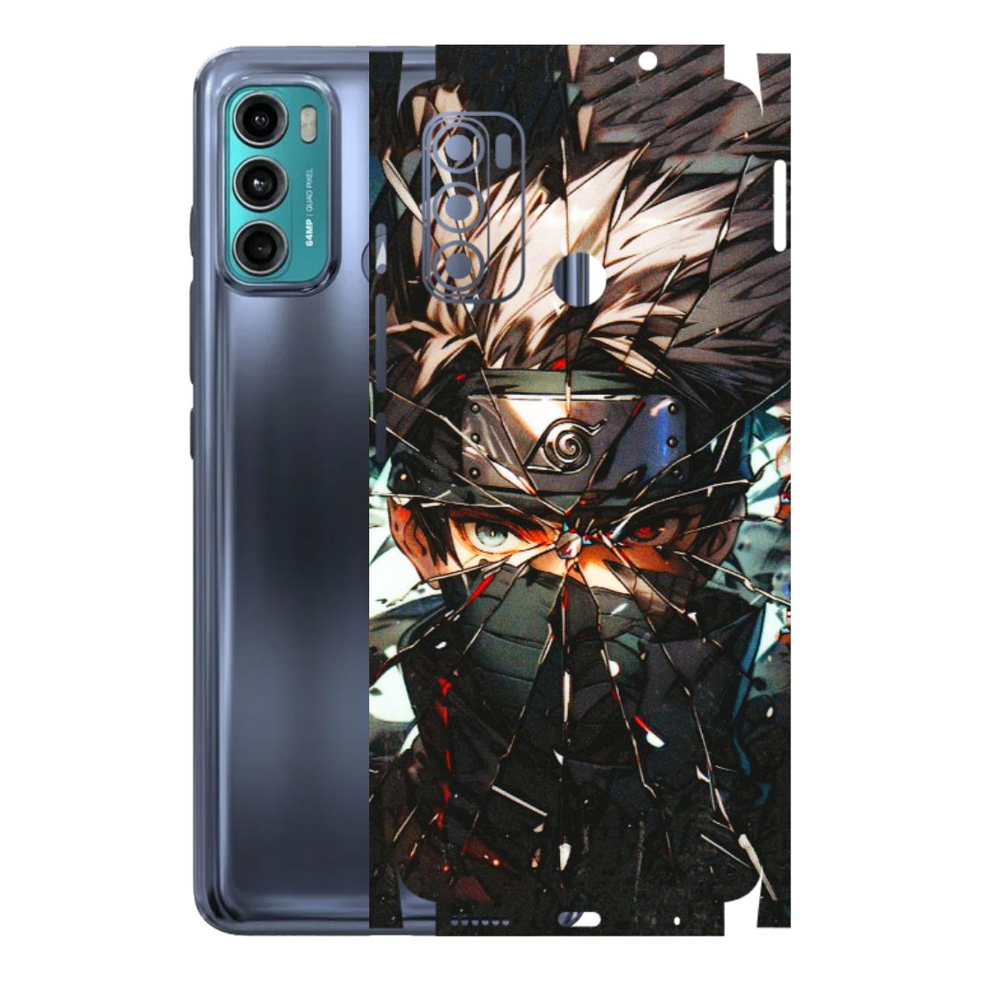 Motorola Phone Skins (All Models) - Kakashi Shattered Glass Effect - 3D Embossed Finish (L-237) Motorola Moto G40 Fusion (5G)
