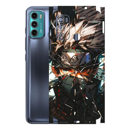 Motorola Phone Skins (All Models) - Kakashi Shattered Glass Effect - 3D Embossed Finish (L-237) Motorola Moto G40 Fusion (5G)