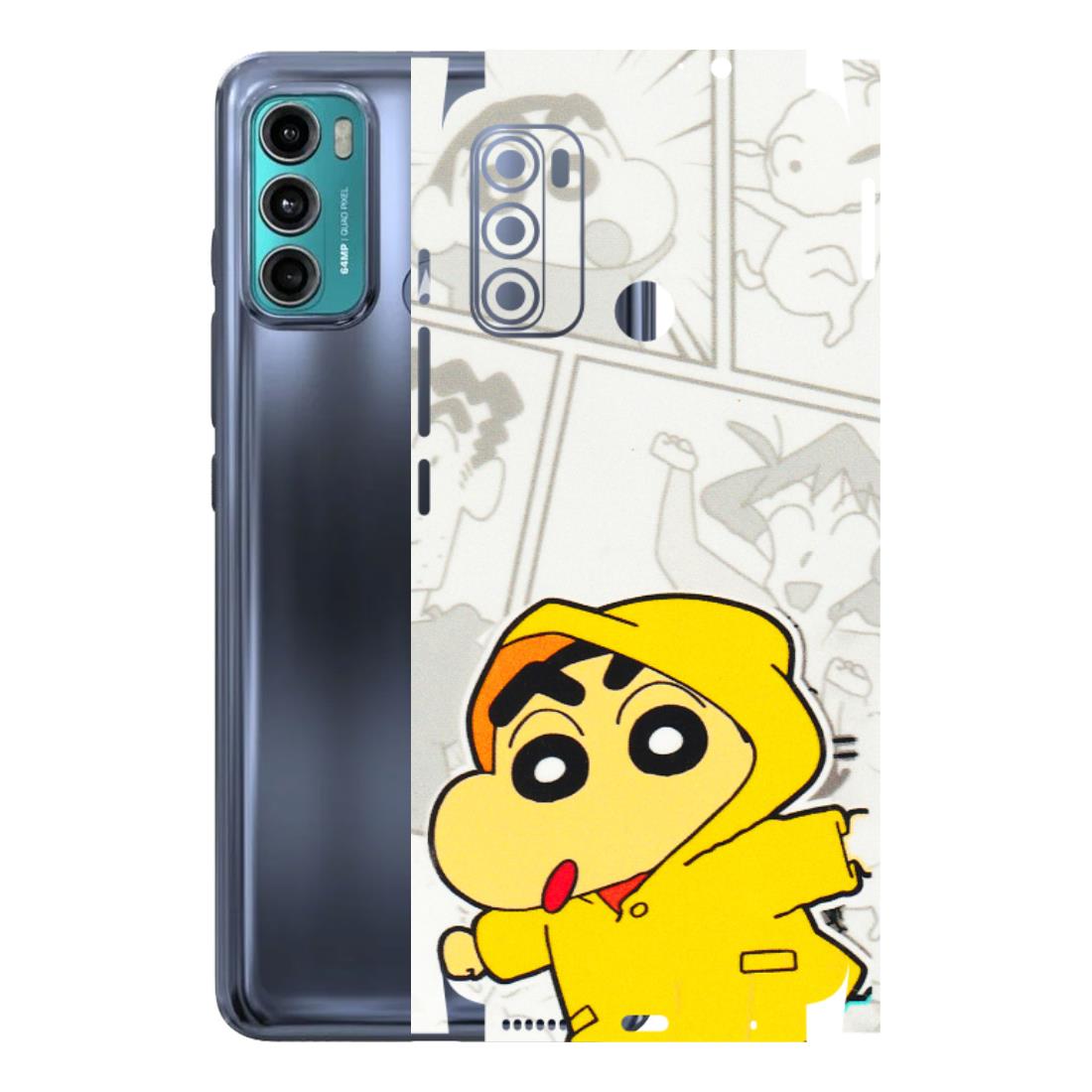 Motorola Phone Skins (All Models) - Yellow Shinchan Comic - 3D Embossed Finish (L-246) Motorola Moto G40 Fusion (5G)