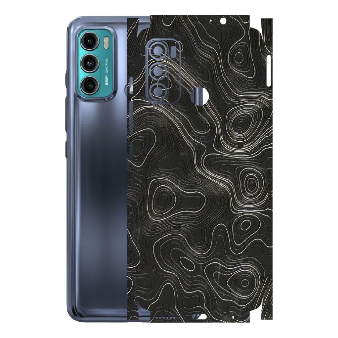 Motorola Phone Skins (All Models) - Abstract White Line Map - 3D Embossed Finish (L-269) Motorola Moto G40 Fusion (5G)