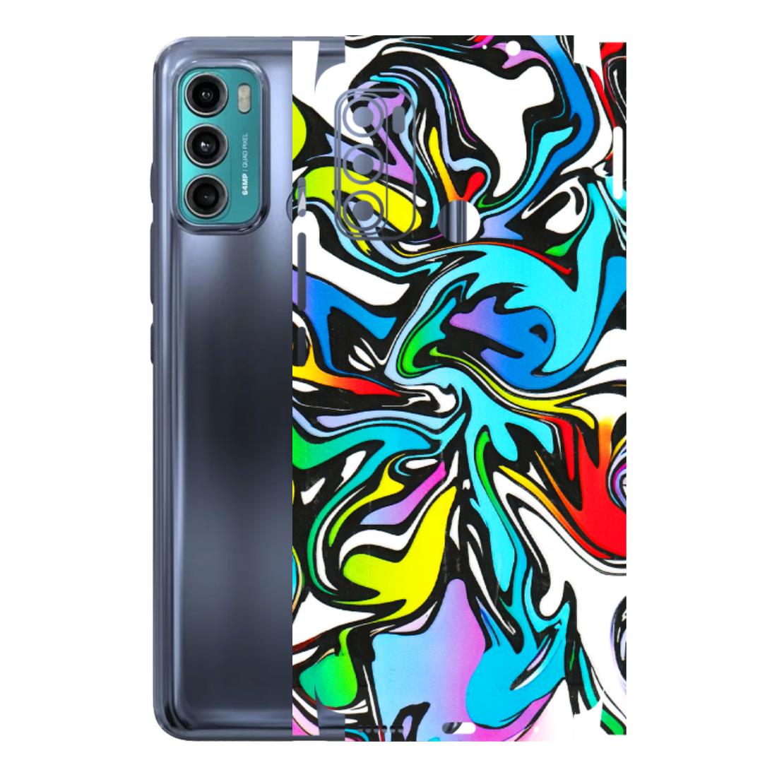 Motorola Phone Skins (All Models) - Abstract Colour Paints - 3D Embossed Finish (L-271) Motorola Moto G40 Fusion (5G)
