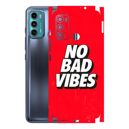 Motorola Phone Skins (All Models) - No Bad Vibes - 3D Embossed Finish (L-280) Motorola Moto G40 Fusion (5G)