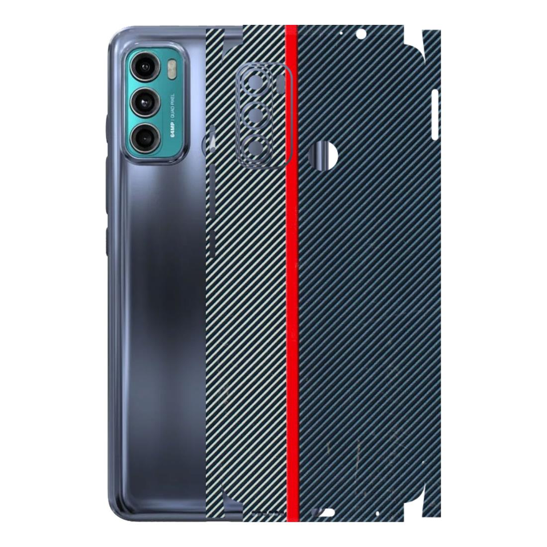 Motorola Phone Skins (All Models) - Blue Sober Lines - 3D Embossed Finish (L-305) Motorola Moto G40 Fusion (5G)