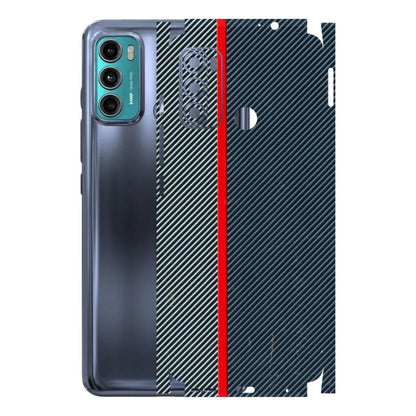 Motorola Phone Skins (All Models) - Blue Sober Lines - 3D Embossed Finish (L-305) Motorola Moto G40 Fusion (5G)