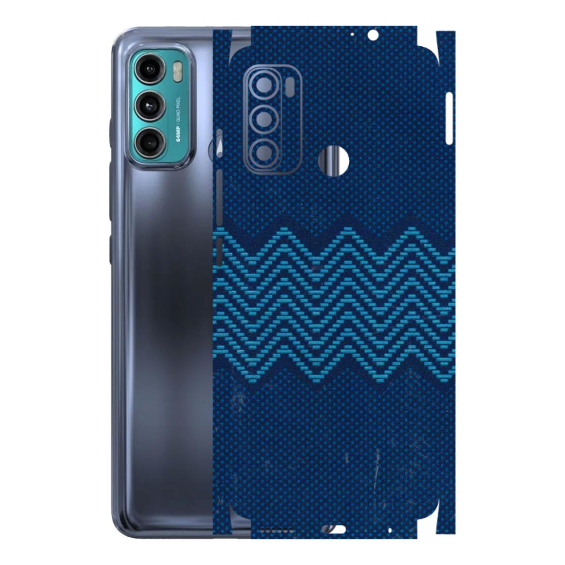 Motorola Phone Skins (All Models) - Blue Sober Waves - 3D Embossed Finish (L-306) Motorola Moto G40 Fusion (5G)