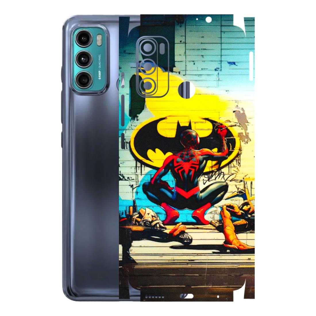 Motorola Phone Skins (All Models) - New Spiderman Bat Logo - 3D Embossed Finish (L-309) Motorola Moto G40 Fusion (5G)