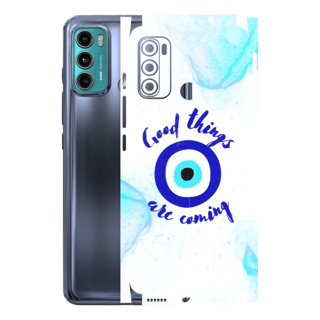 Motorola Phone Skins (All Models) - Evil Eye Good Things Are Coming - 3D Embossed Finish (L-322) Motorola Moto G40 Fusion (5G)