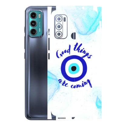 Motorola Phone Skins (All Models) - Evil Eye Good Things Are Coming - 3D Embossed Finish (L-322) Motorola Moto G40 Fusion (5G)