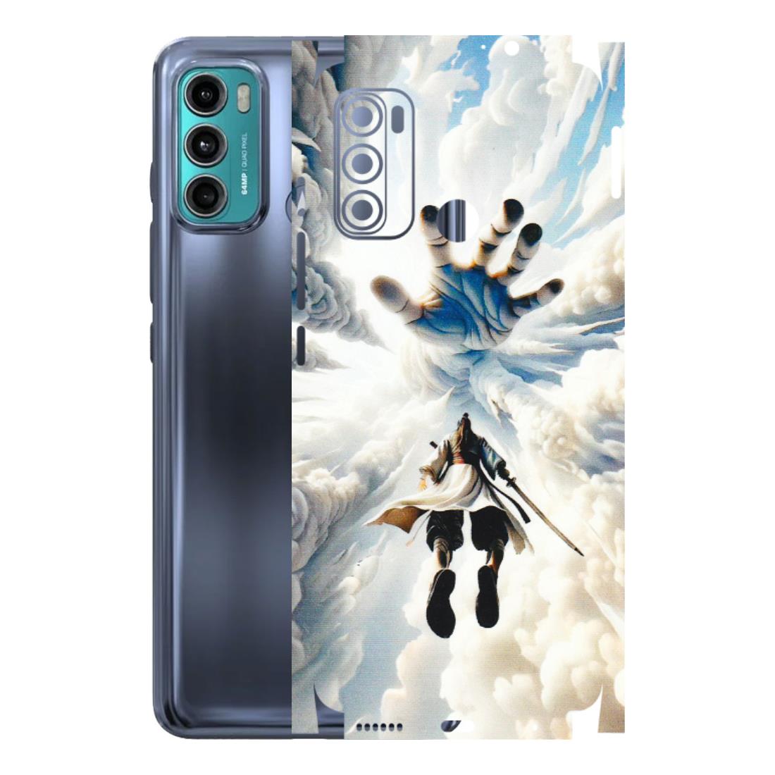 Motorola Phone Skins (All Models) - Big Hand With Monkey King - 3D Embossed Finish (L-323) Motorola Moto G40 Fusion (5G)