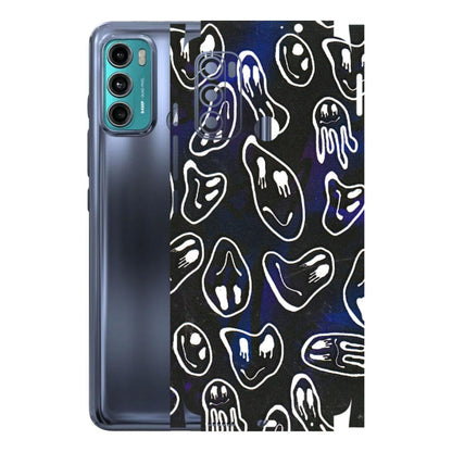 Motorola Phone Skins (All Models) - Distorted Smileys - 3D Embossed Finish (L-92) Motorola Moto G40 Fusion (5G)