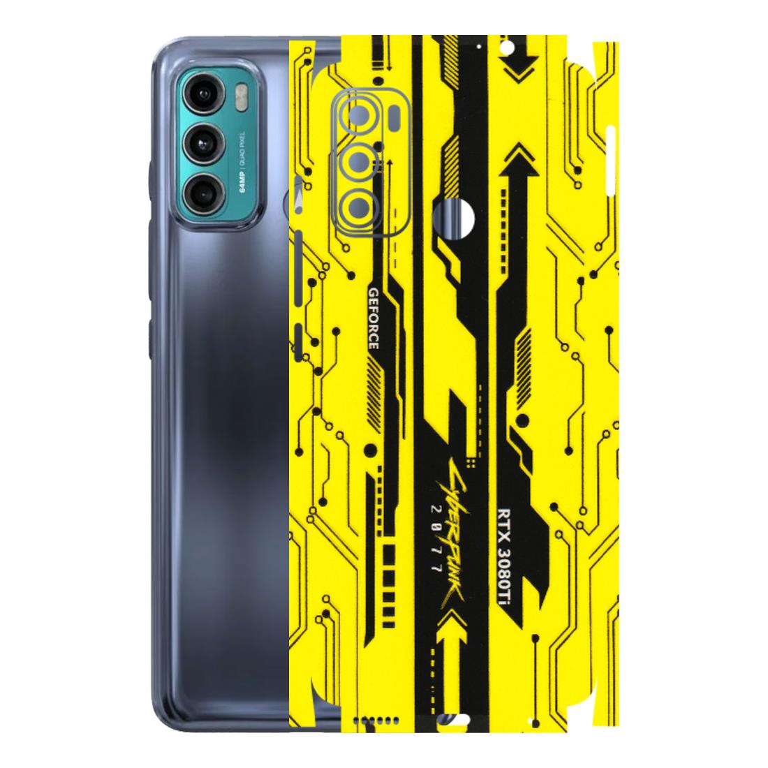 Motorola Phone Skins (All Models) - Yellow Cyberpunk - 3D Embossed Finish (L-93) Motorola Moto G40 Fusion (5G)