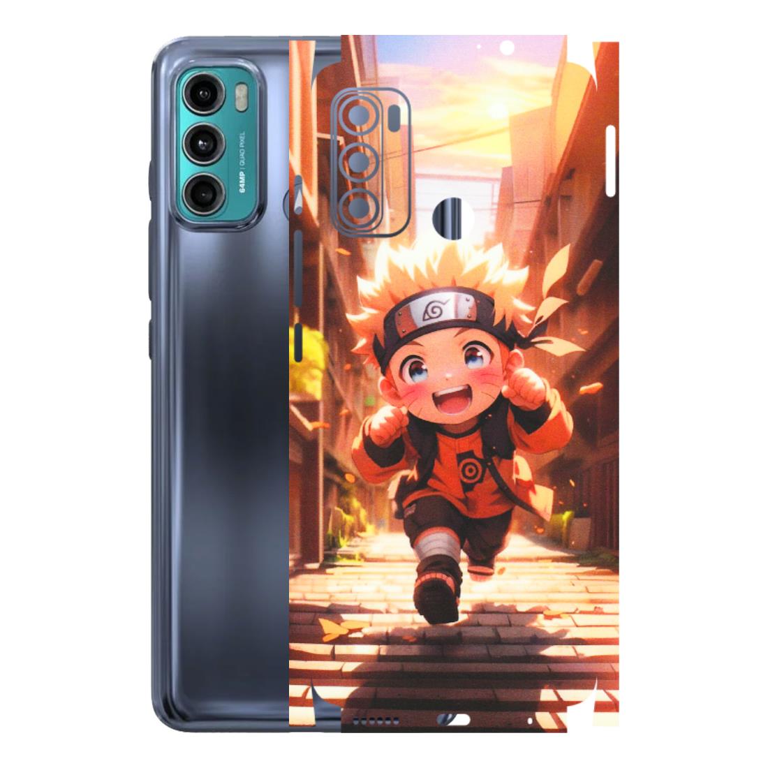 Motorola Phone Skins (All Models) - Naruto Cute Toon Running - Matte Finish (M-04) Motorola Moto G40 Fusion (5G)