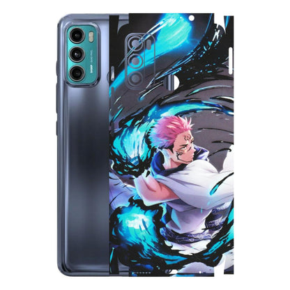 Motorola Phone Skins (All Models) - New Jujutsu Kaisen Grey Blue Anime - Matte Finish (M-127) Motorola Moto G40 Fusion (5G)