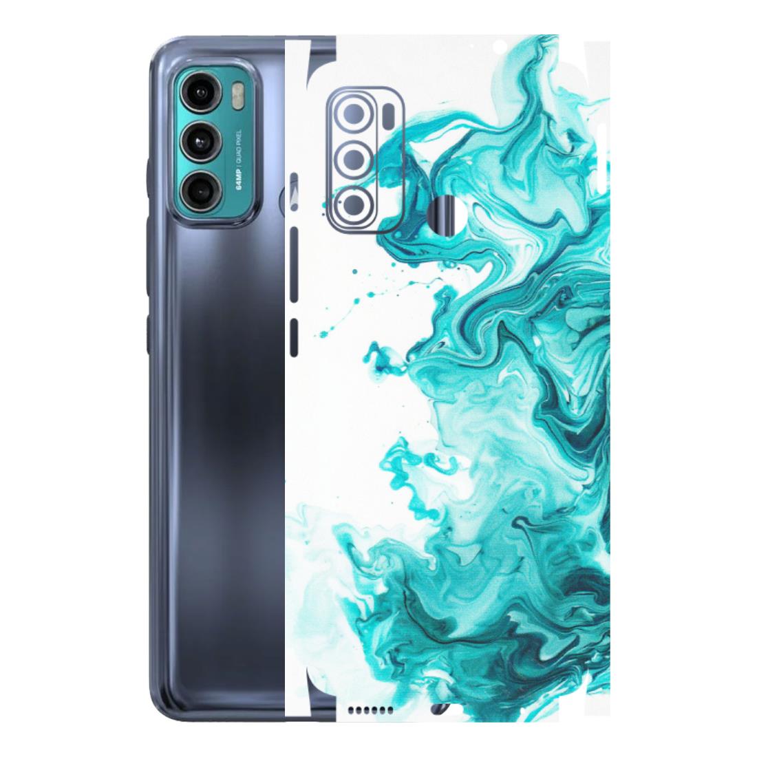 Motorola Phone Skins (All Models) - Sky Blue Abstract Colour - Matte Finish (M-146) Motorola Moto G40 Fusion (5G)