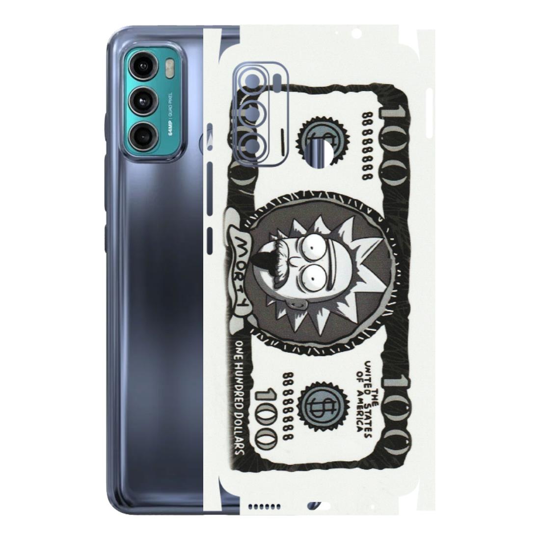 Motorola Phone Skins (All Models) - Rick And Morty Hundred Dollar Anime - Matte Finish (M-161) Motorola Moto G40 Fusion (5G)